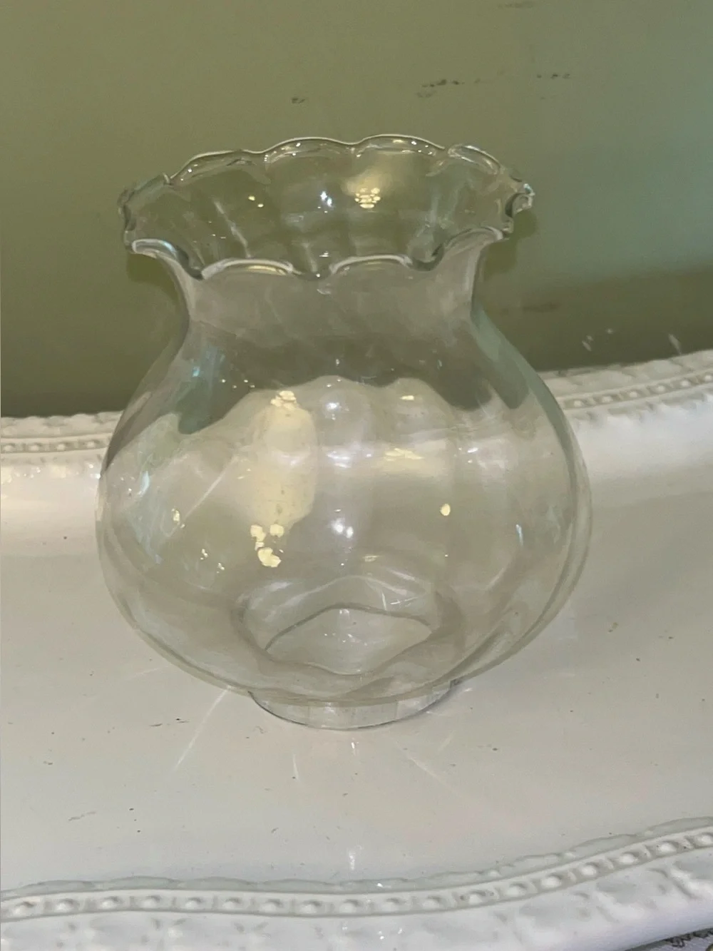 Princess House Heritage Crystal candle hurricane replacement globe